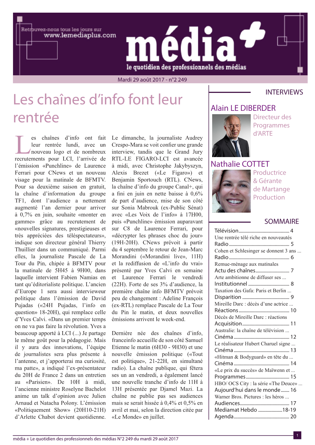 Les Chaînes D'info Font Leur Rentrée