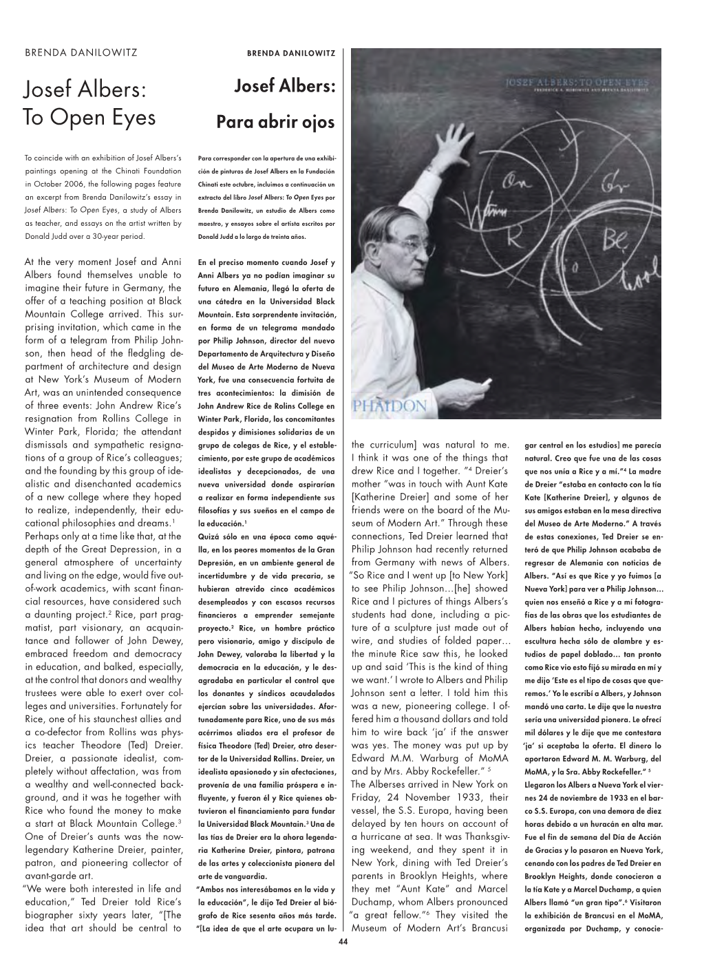 Josef Albers: Josef Albers: to Open Eyes Para Abrir Ojos