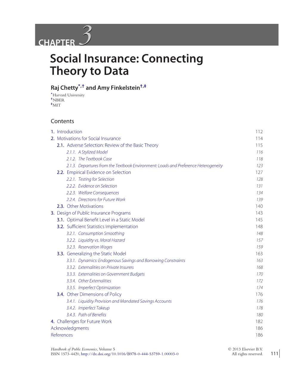 Social Insurance: Connecting Theory to Data