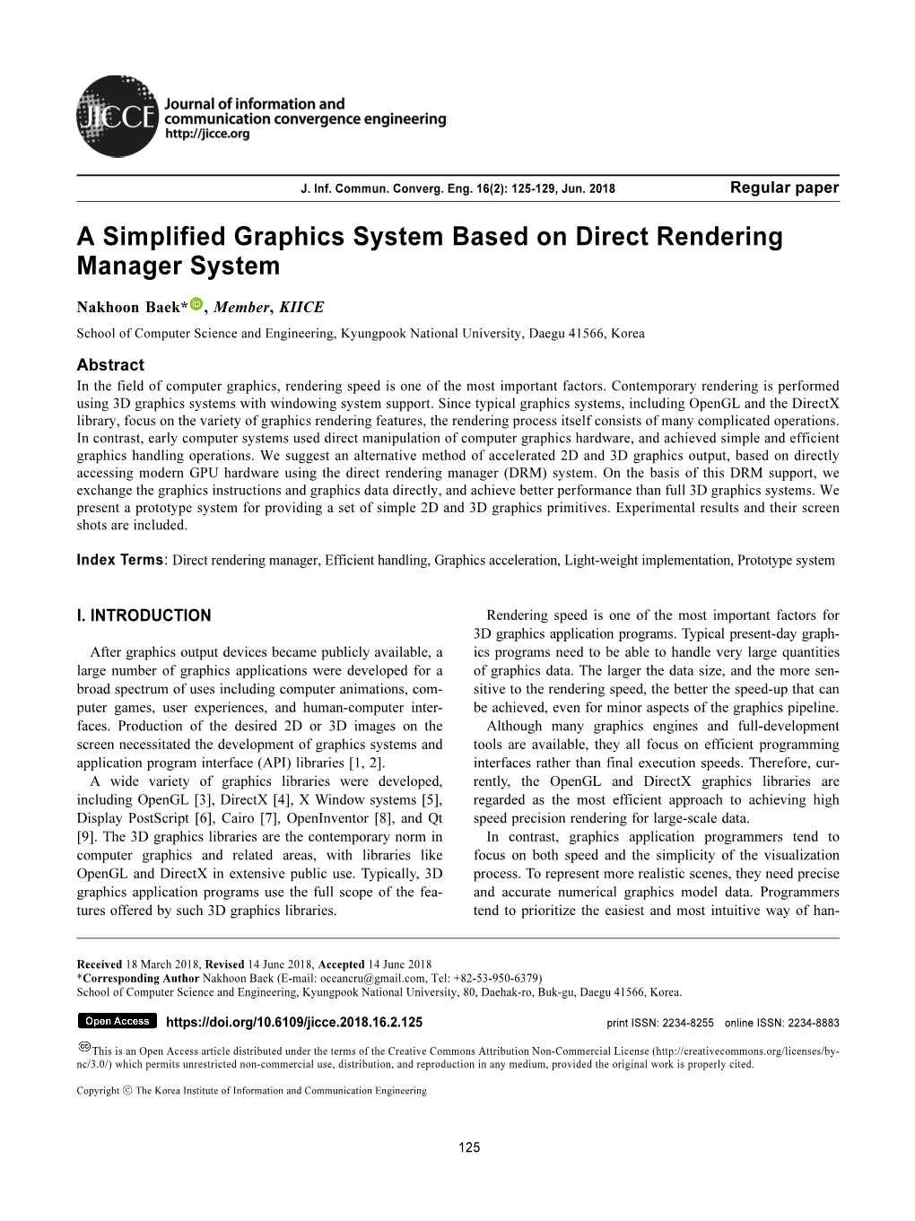 A Simplified Graphics System Based on Direct Rendering Manager System