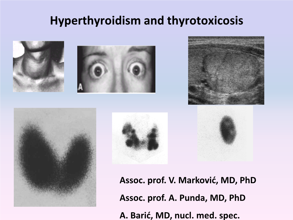 Hyperthyroidism and Thyrotoxicosis