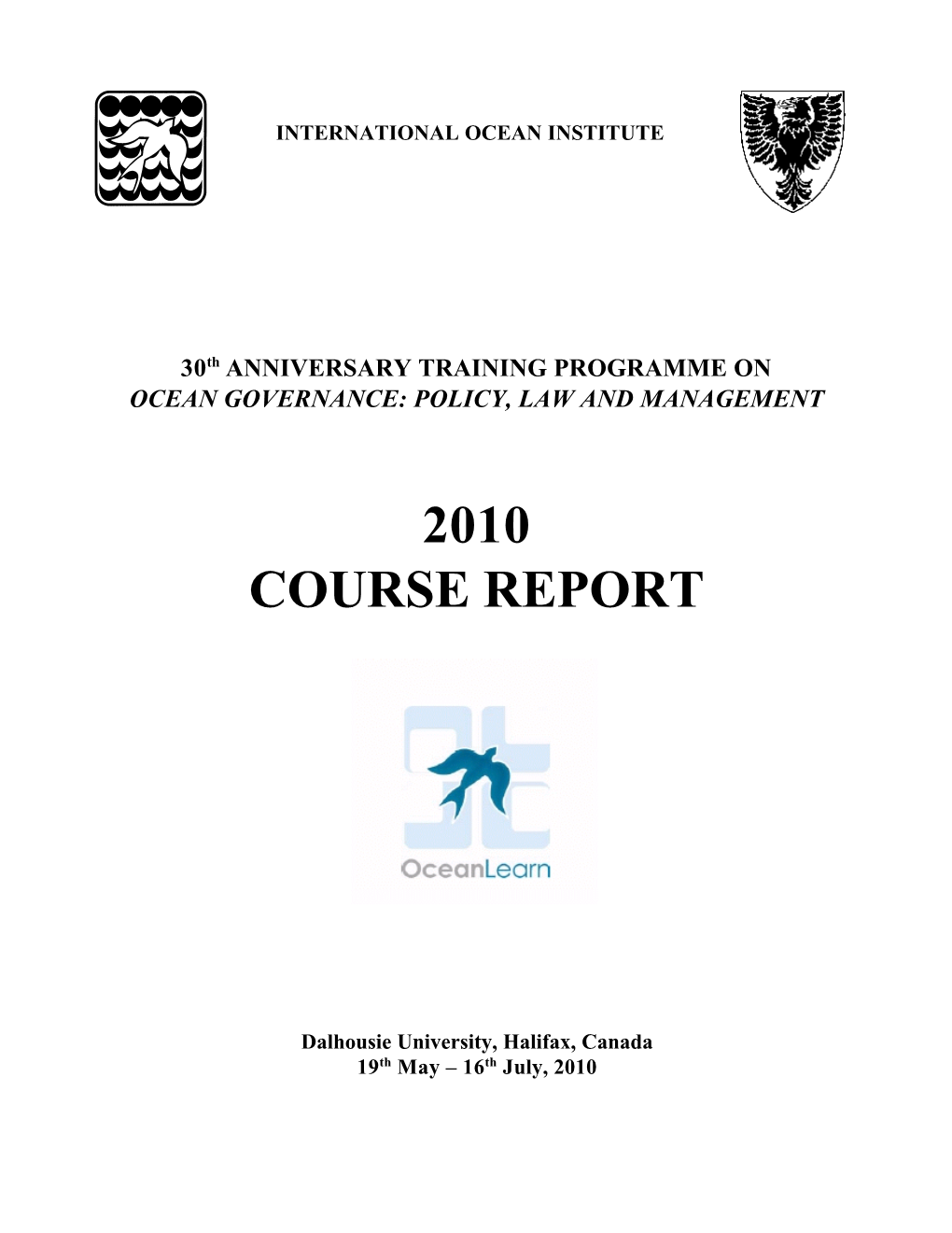2010 Course Report