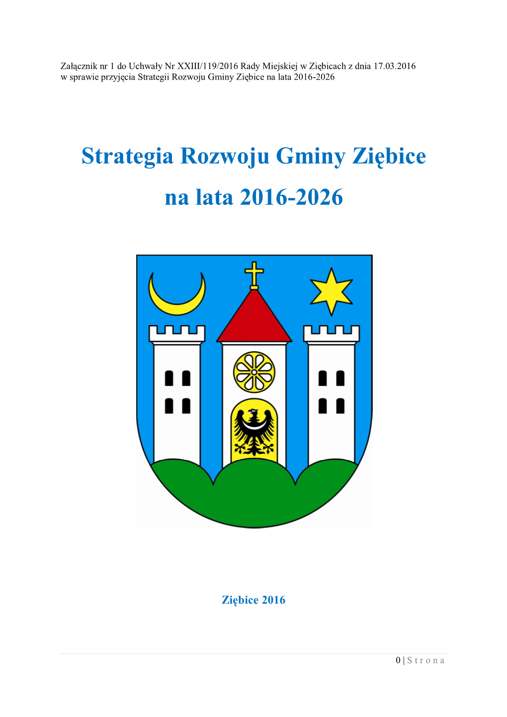 Strategia Rozwoju Gminy Ziębice Na Lata 2016-2026