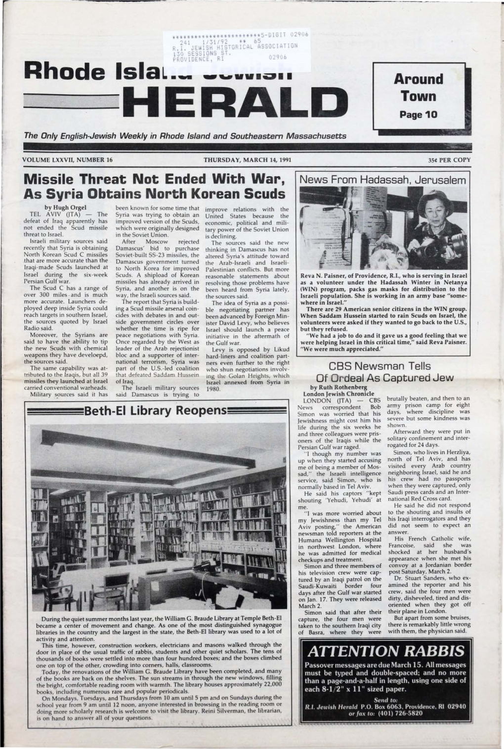 March 14, 1991 35¢ Per Copy