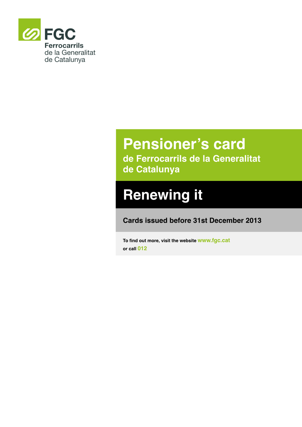 Pensioner's Card