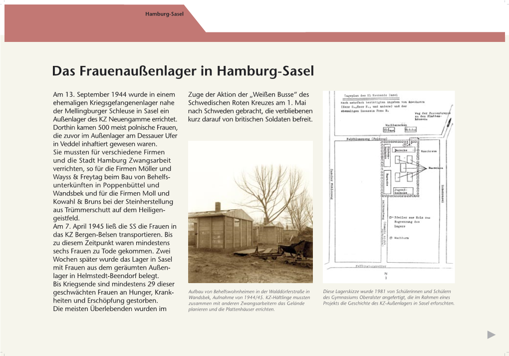 Das Frauenaußenlager in Hamburg-Sasel