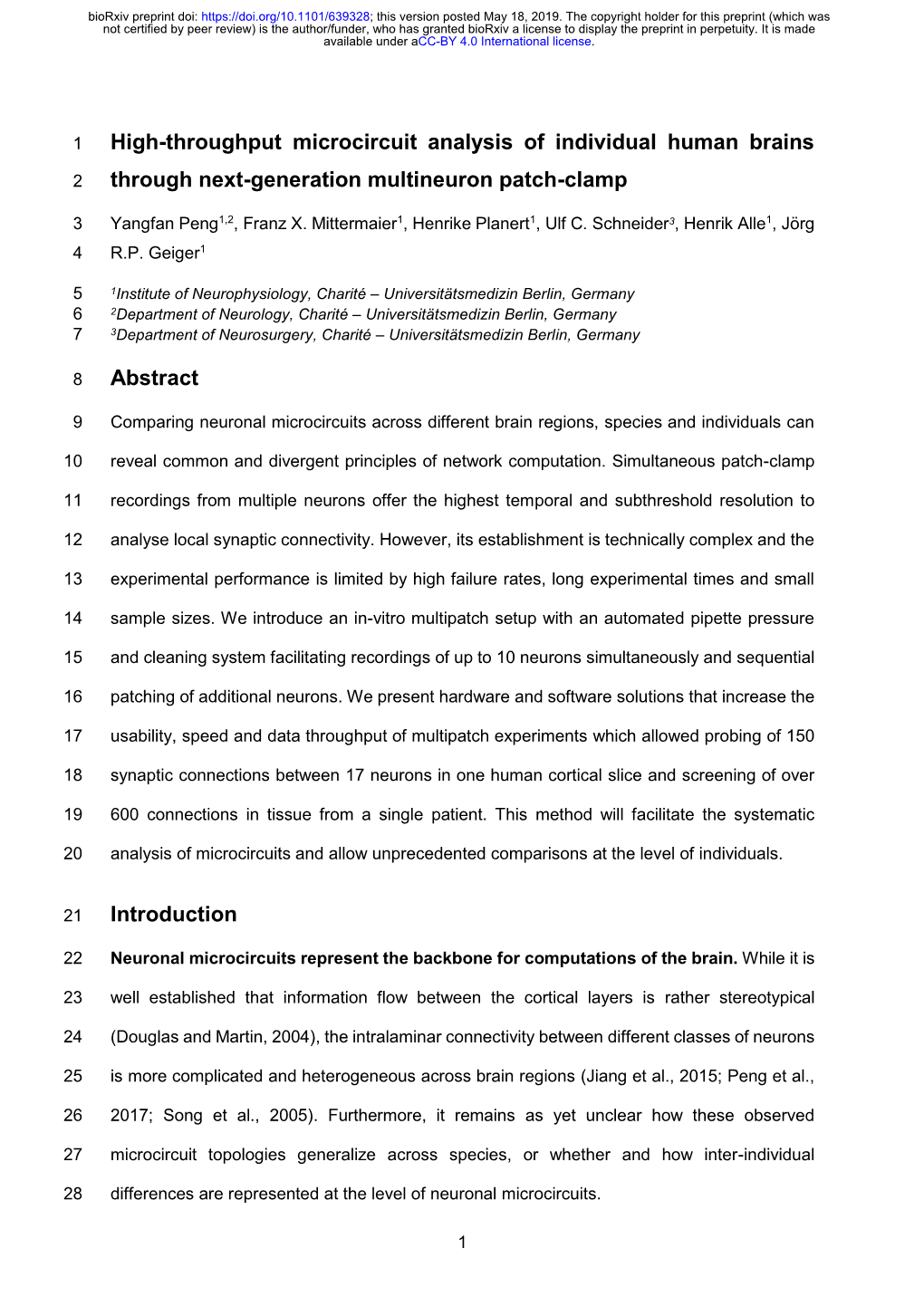 High-Throughput Microcircuit Analysis of Individual Human Brains Through