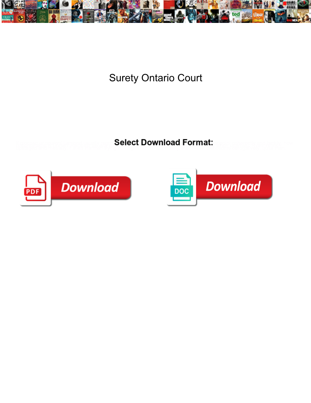 Surety Ontario Court