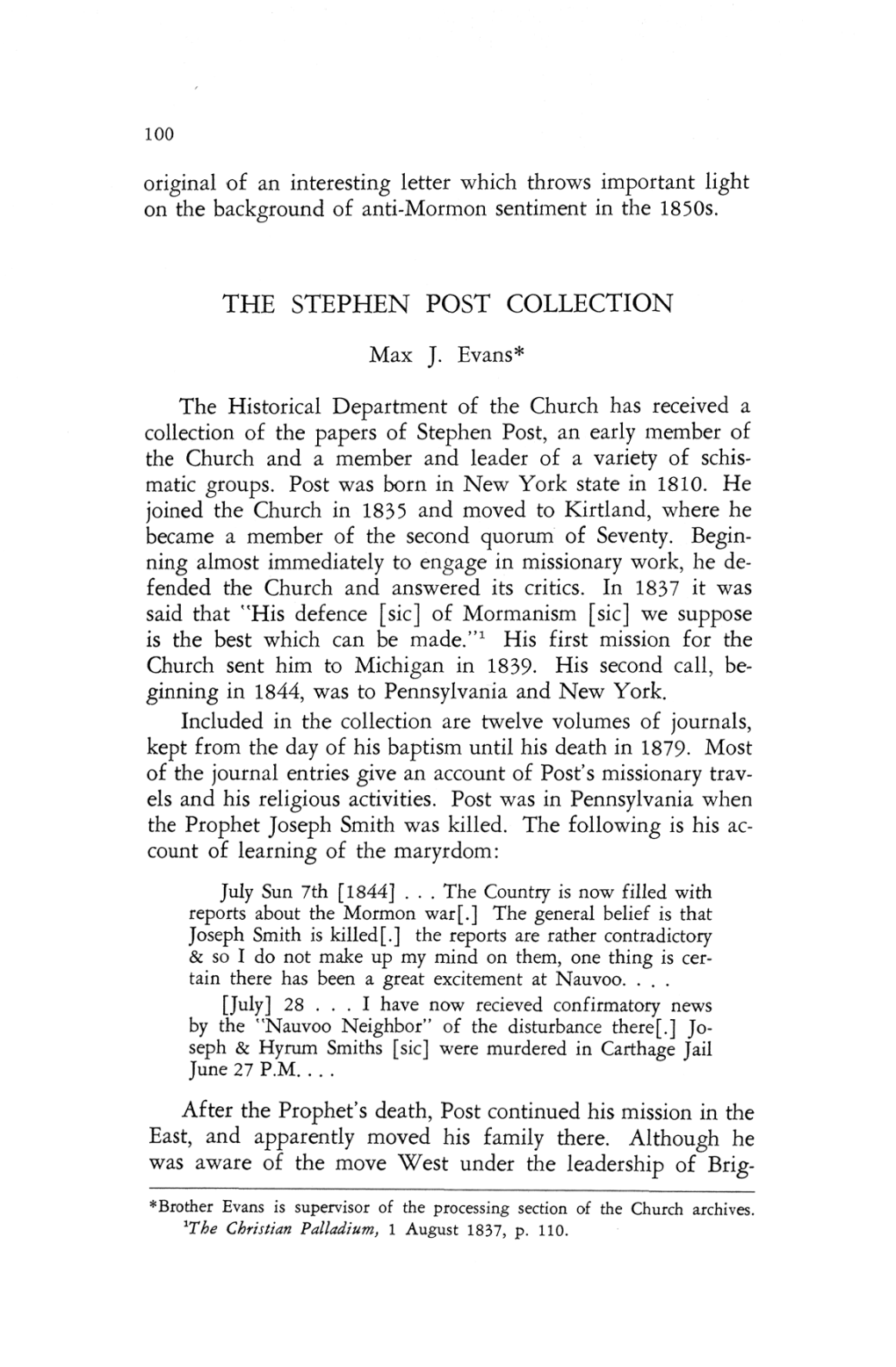 THE STEPHEN POST Collection