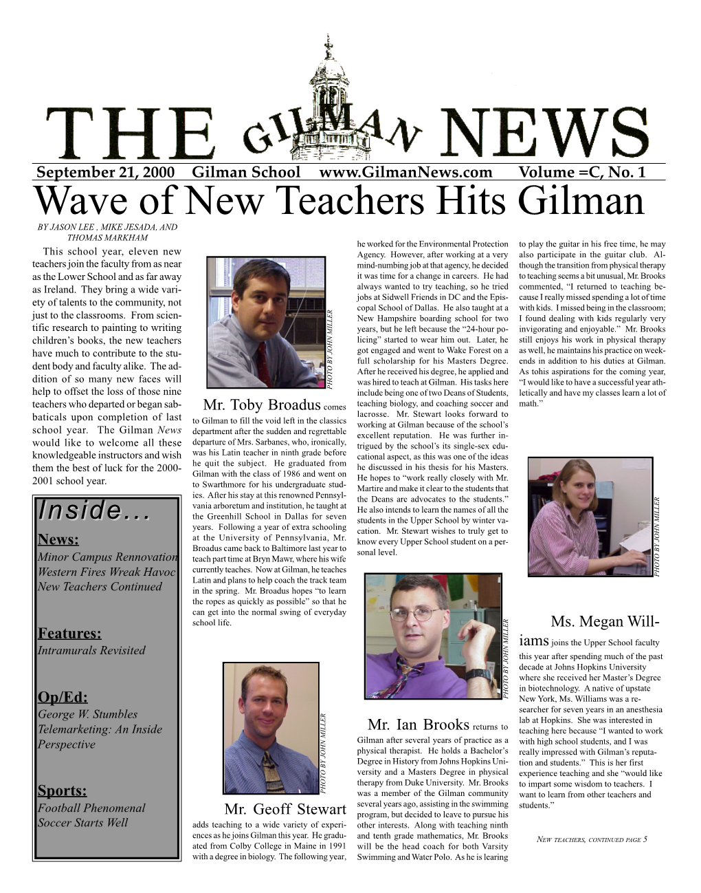 Wave of New Teachers Hits Gilman