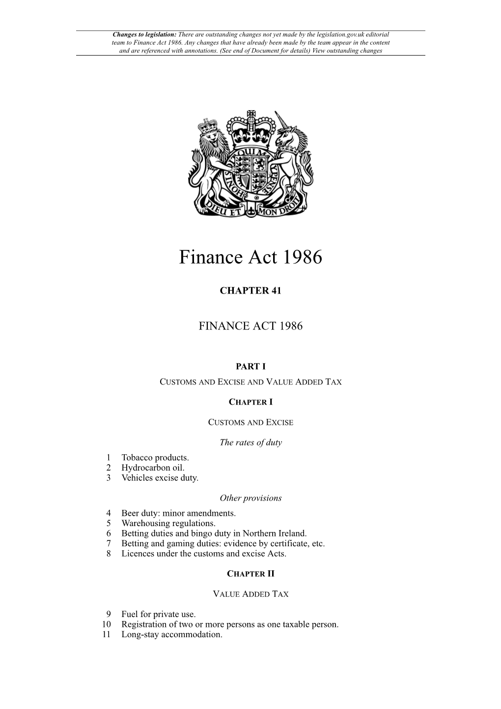 Finance Act 1986