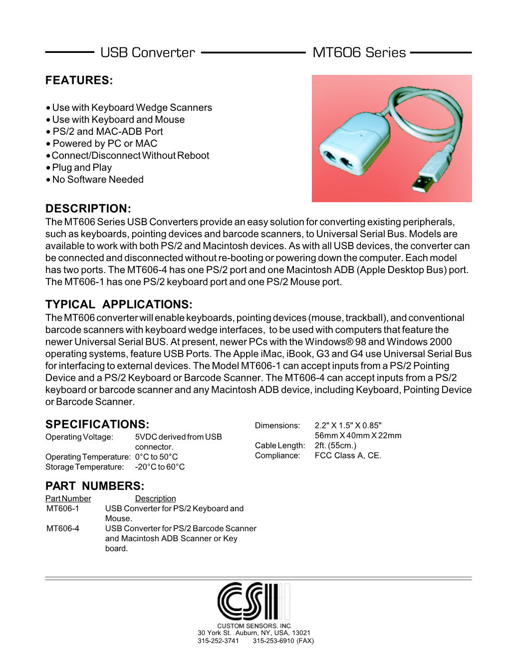 USB Converter MT606 Series