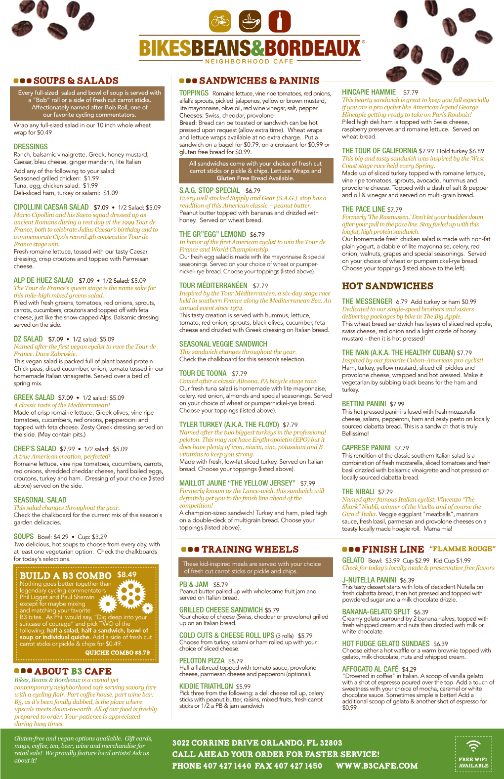 B3 2013 Menu