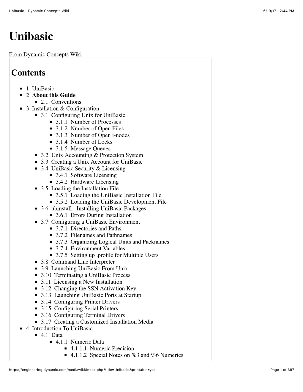 Unibasic 9.3 Reference Guide