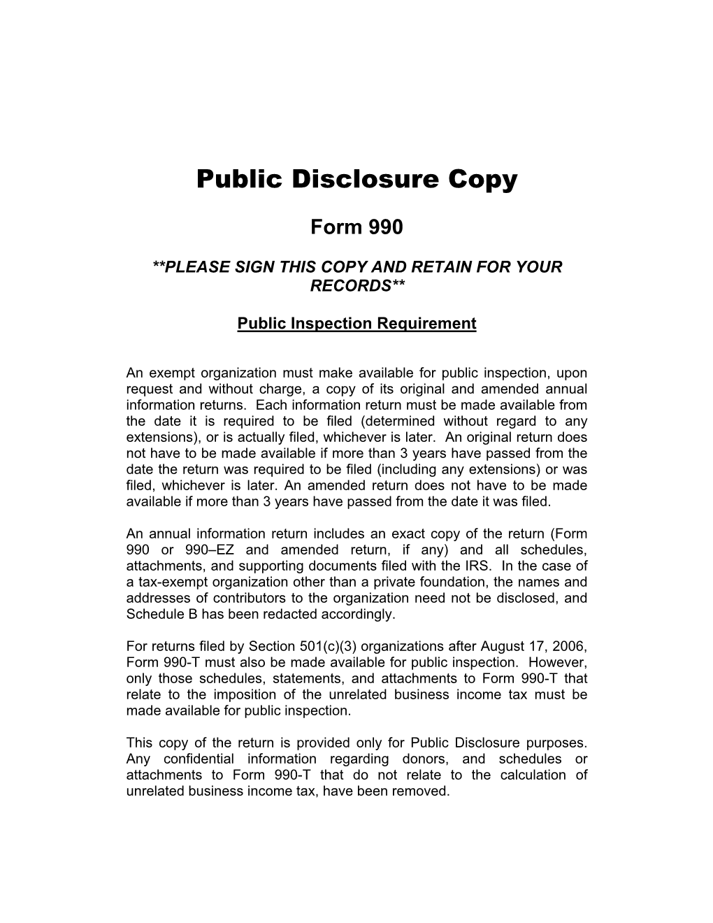 Public Disclosure Copy