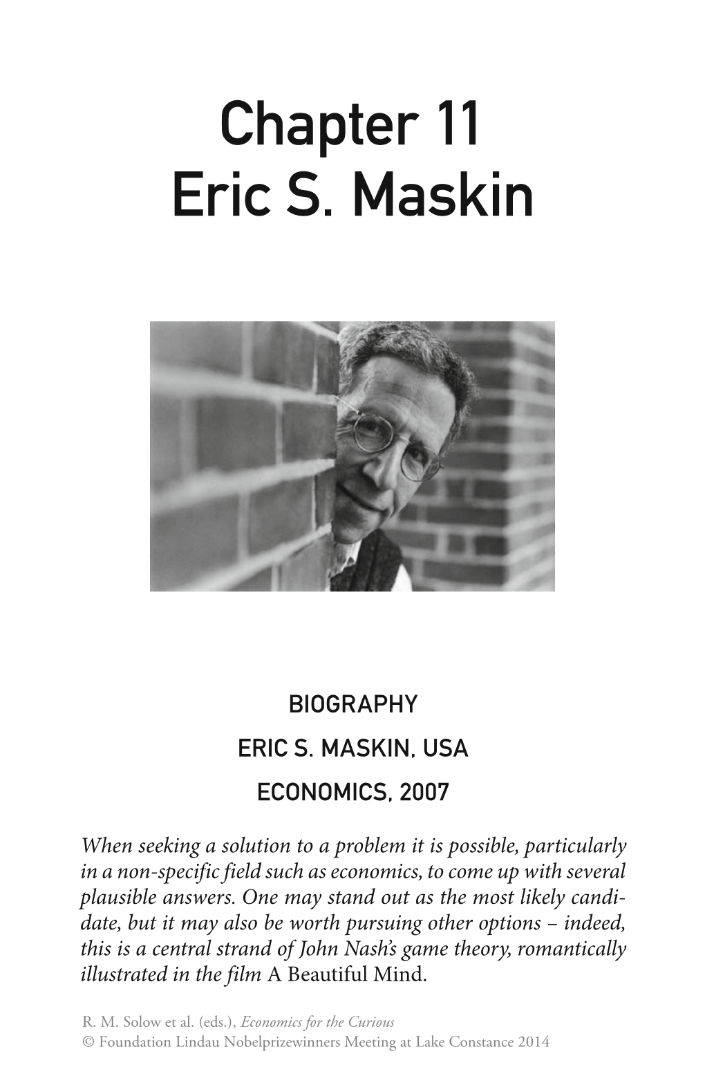 Chapter 11 Eric S. Maskin