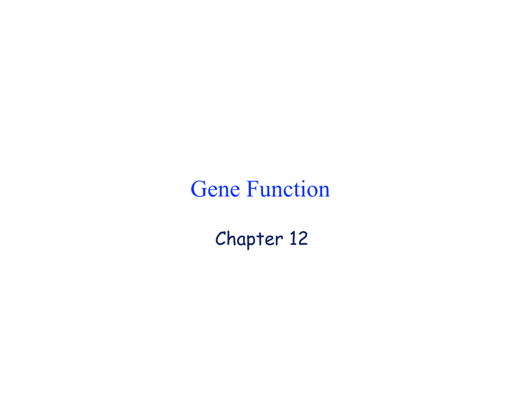 Gene Function