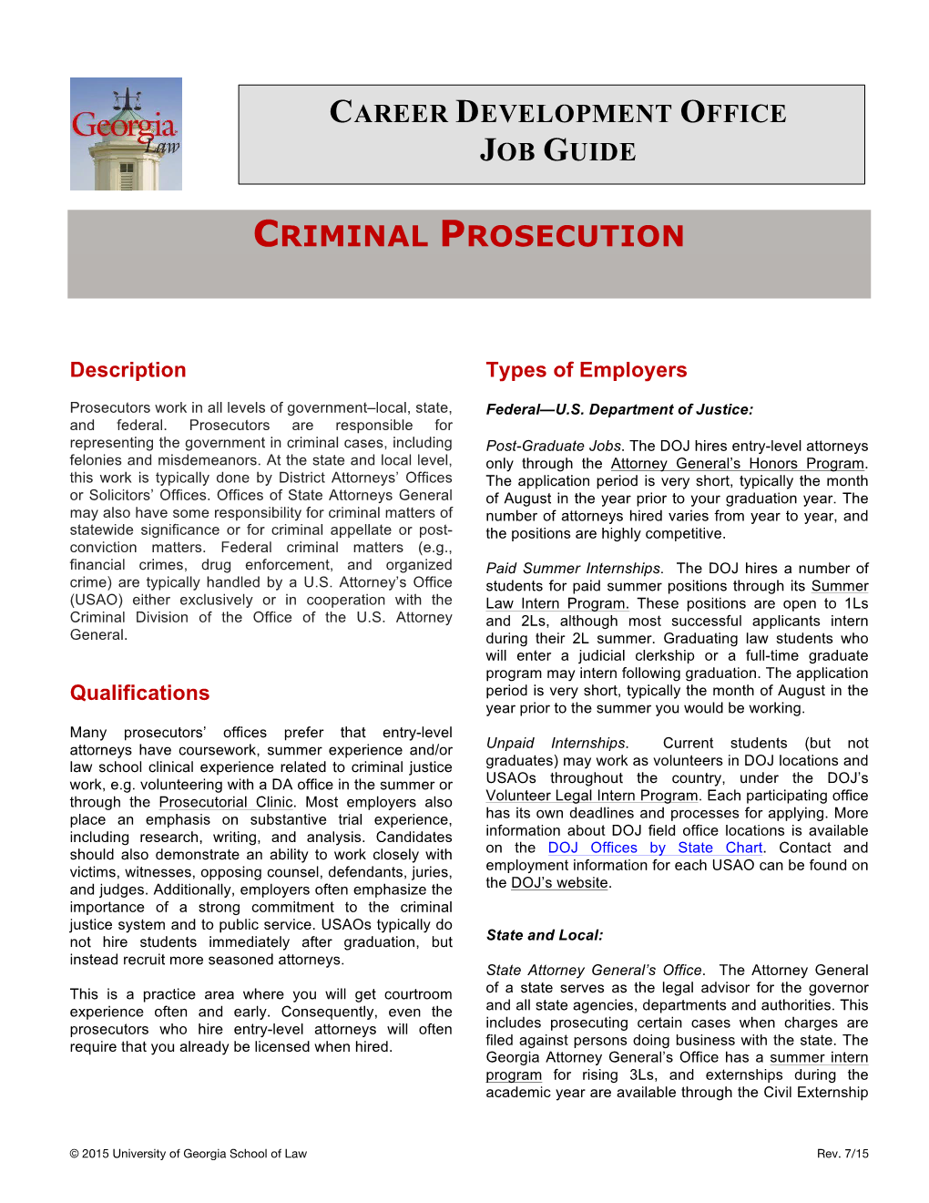 Criminal Prosecution Guide