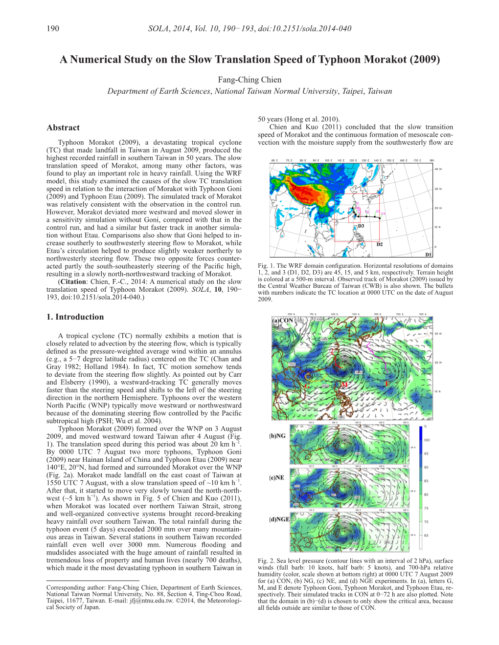 A Numerical Study on the Slow Translation Speed of Typhoon Morakot (2009)