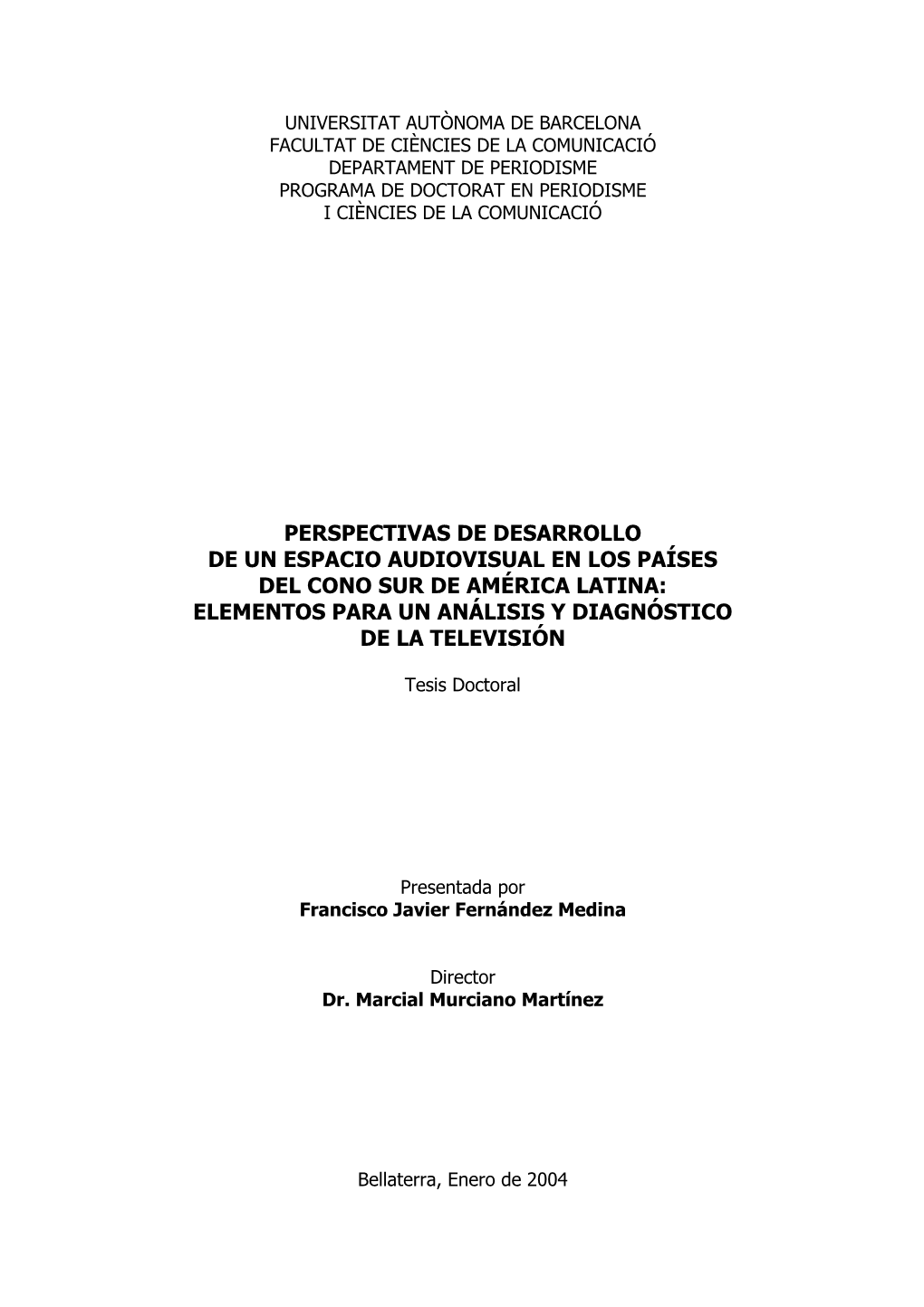 Segunda Parte La Televisión En El Cono Sur De América Latina