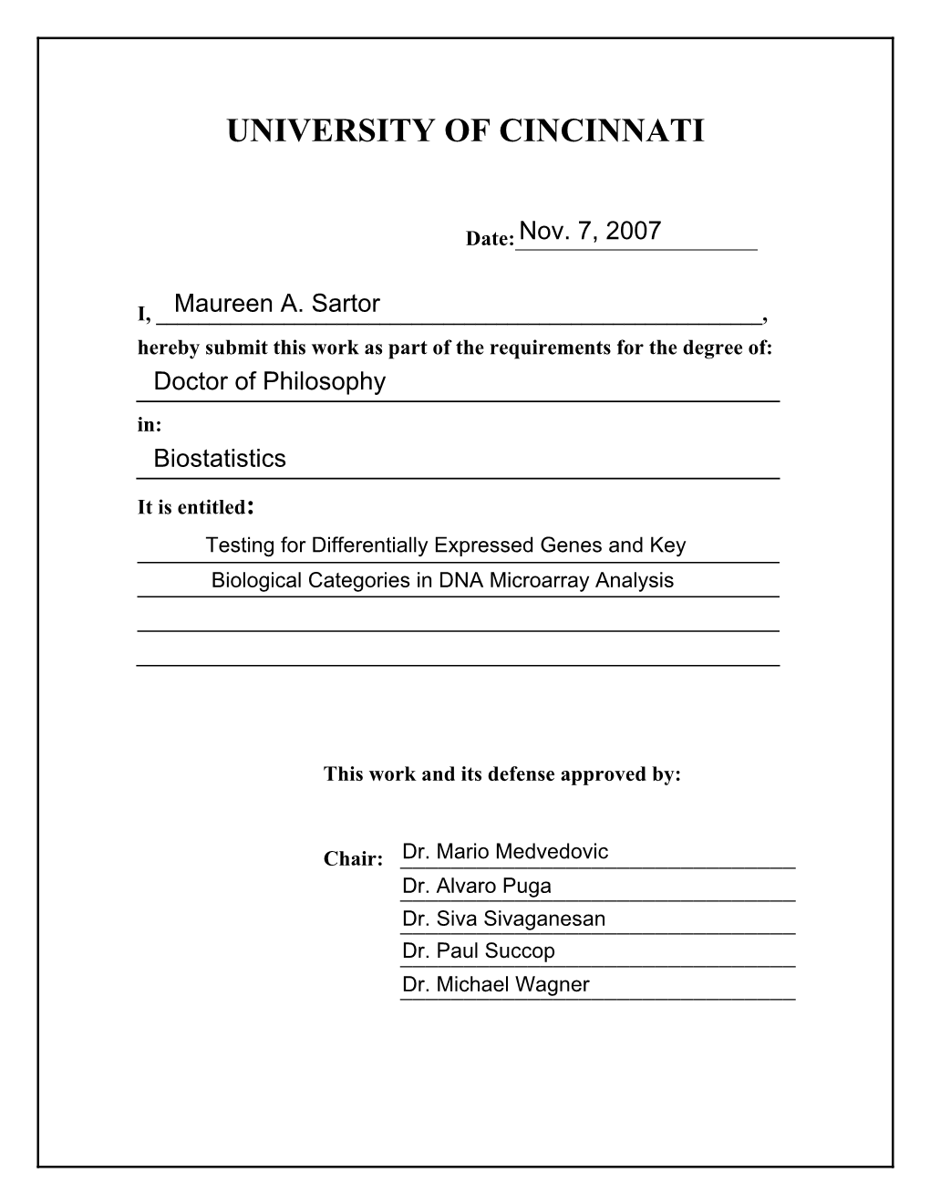 Testing for Differentially Expressed Genes and Key Biological Categories in DNA Microarray Analysis