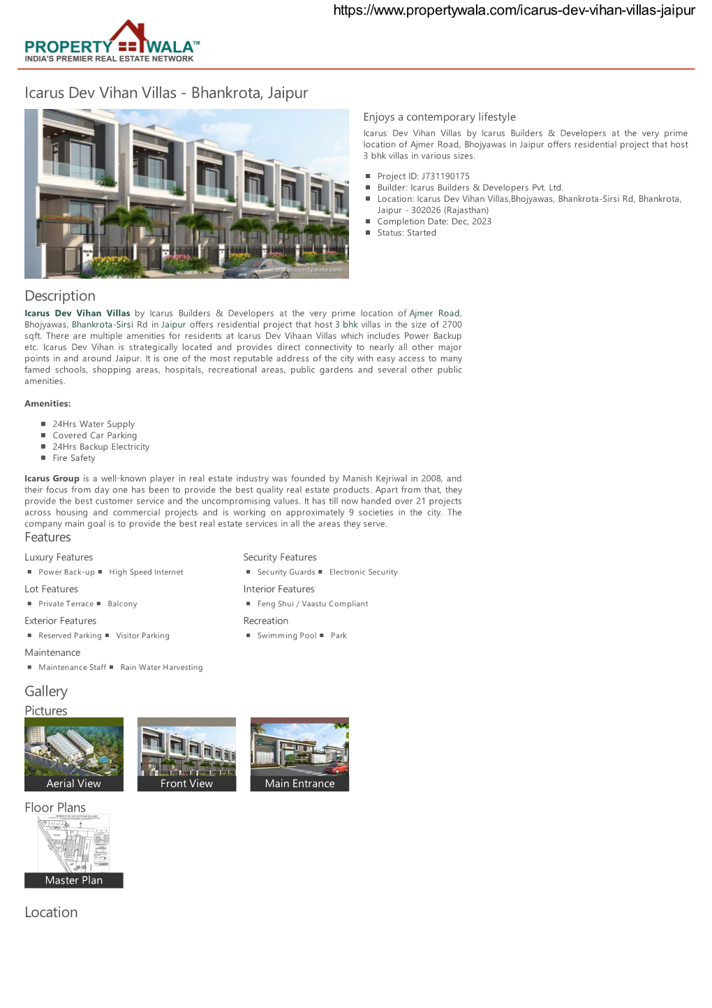 Icarus Dev Vihan Villas