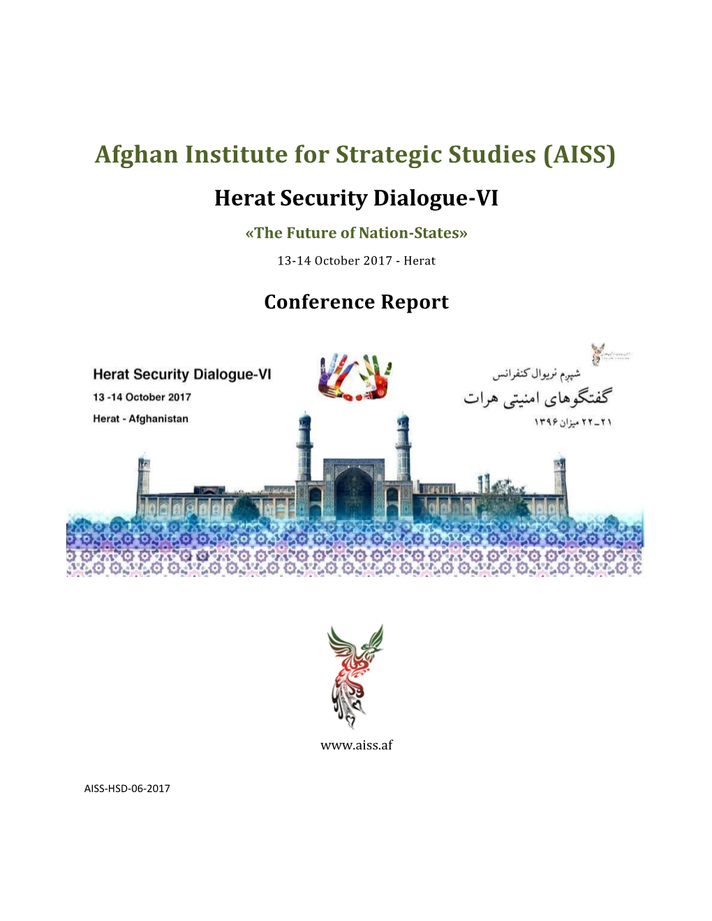 Afghan Institute for Strategic Studies (AISS) Herat Security Dialogue-VI