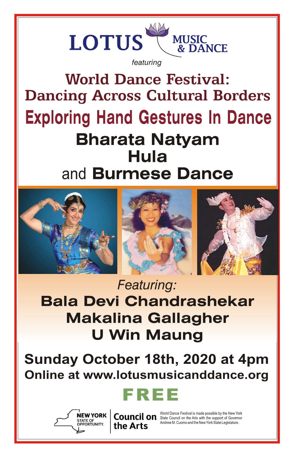 World Dance Festival: Dancing Across Cultural Borders Exploring Hand Gestures in Dance Bharata Natyam Hula and Burmese Dance