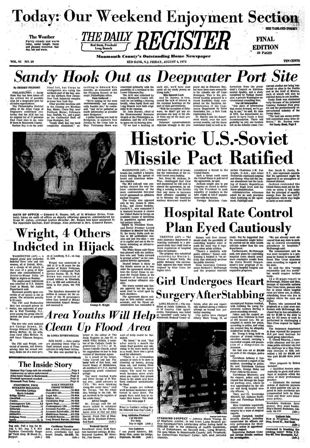 Soviet Missile Pact Ratified WASHINGTON (AP) - the Will Have the Effect of Break- Considered a Threat to the Mittee Chairman J.W