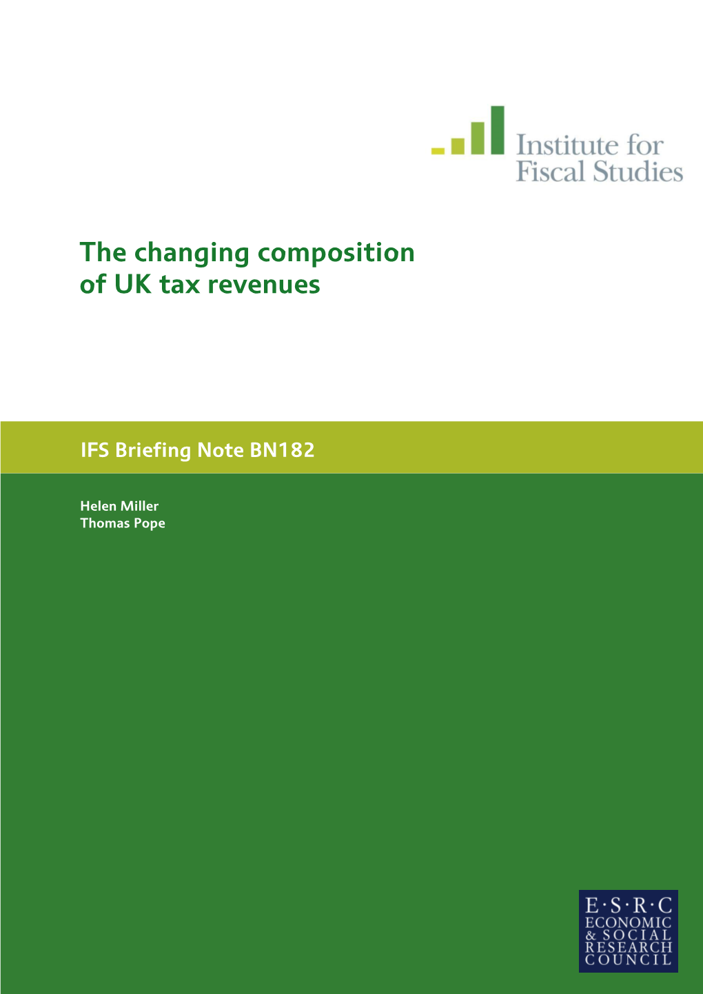 The Changing Composition of UK Tax Revenues