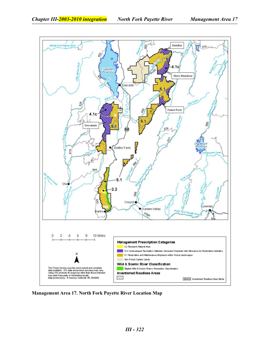 North Fork Payette River Location Map