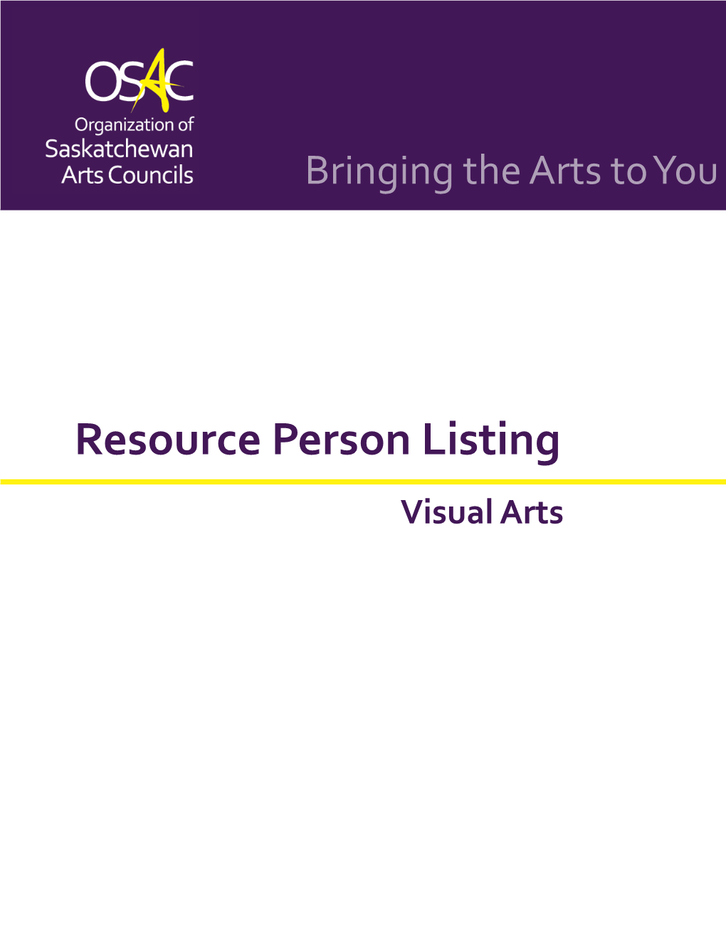 Resource Person Listing 2016