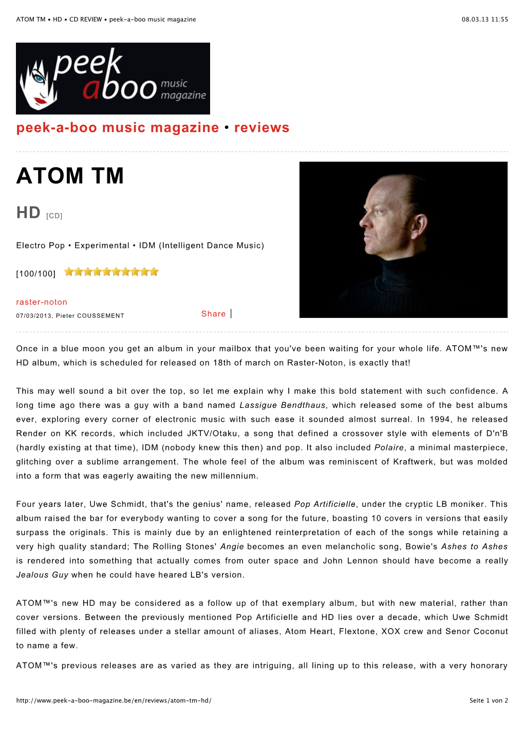 Reviews ATOM TM HD