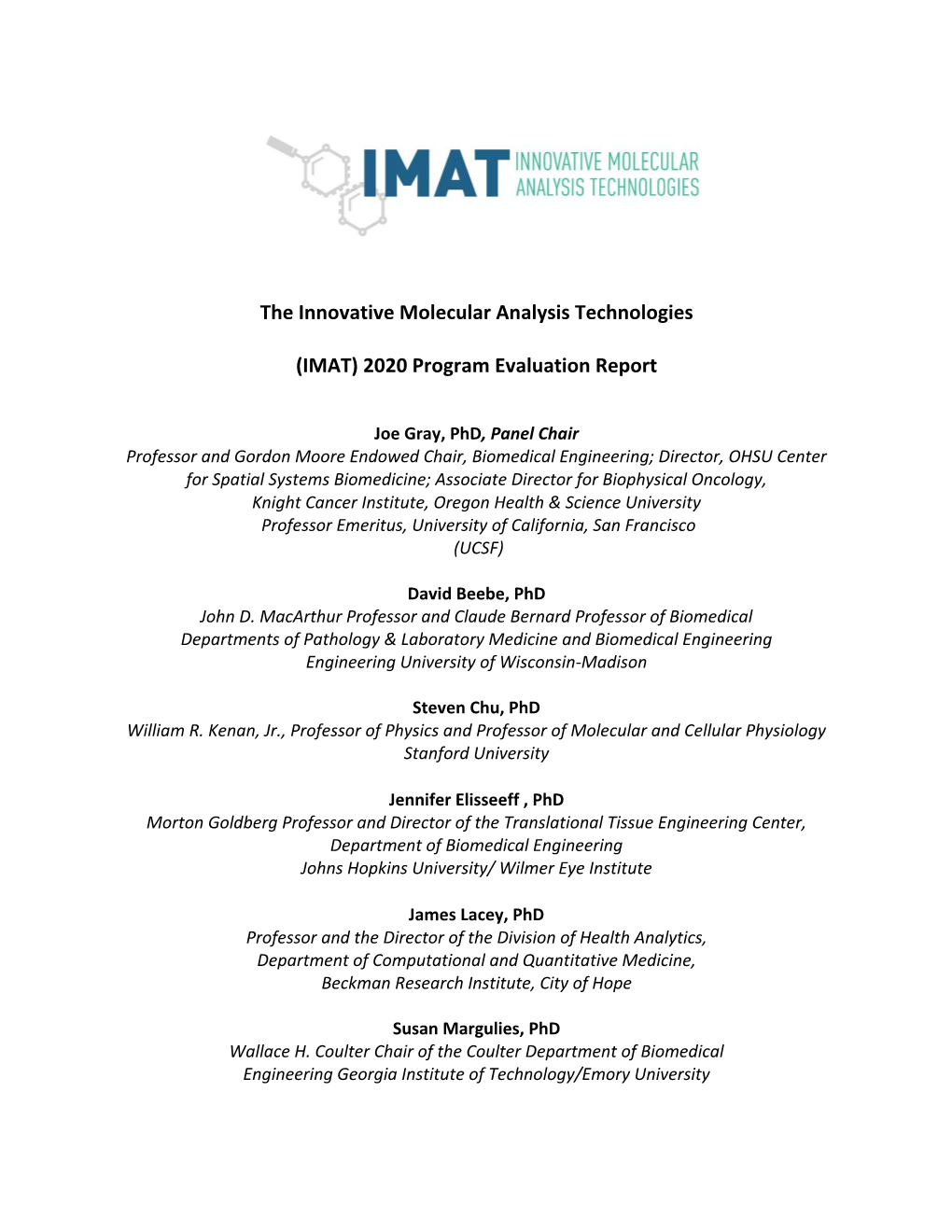 (IMAT) 2020 Program Evaluation Report