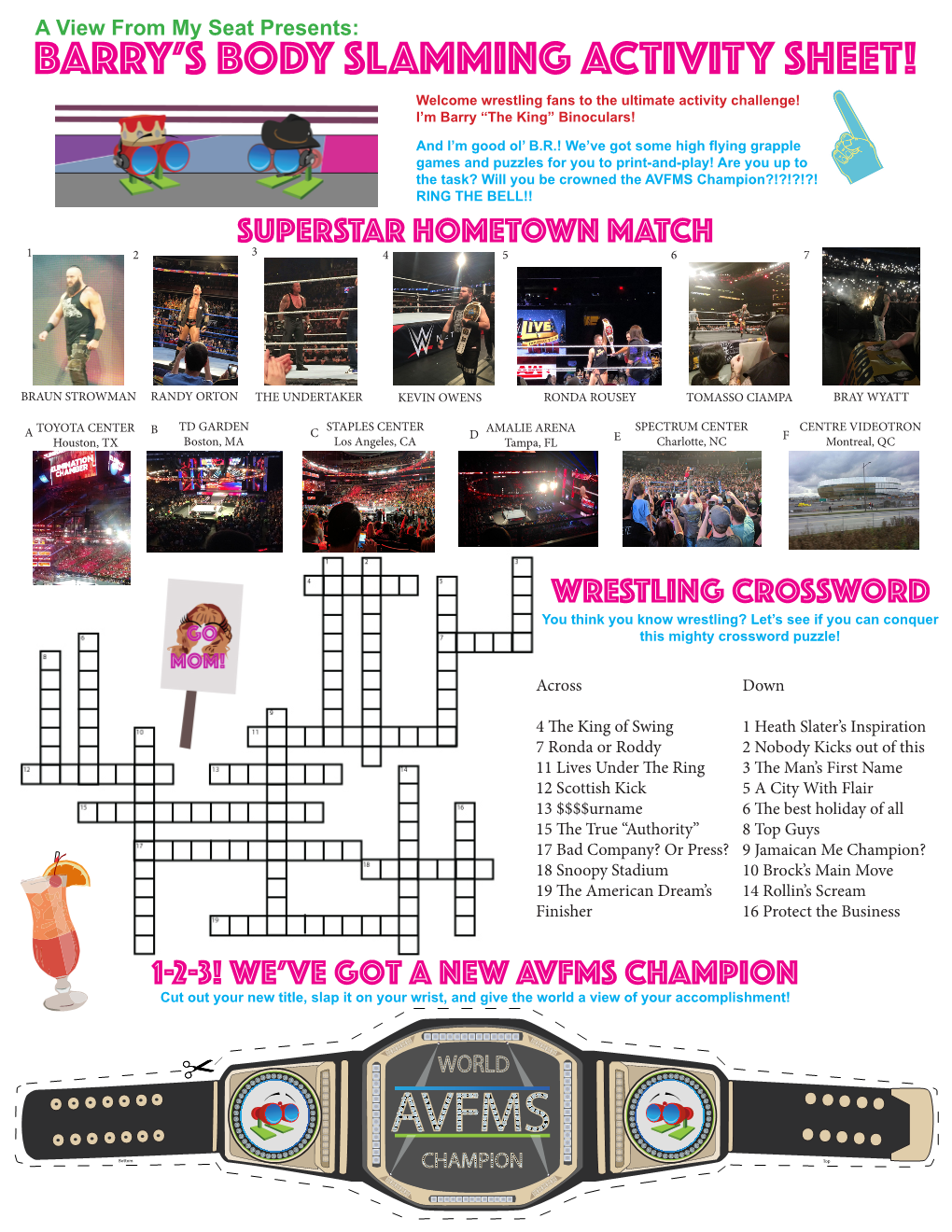 Wrestling Activity Sheet