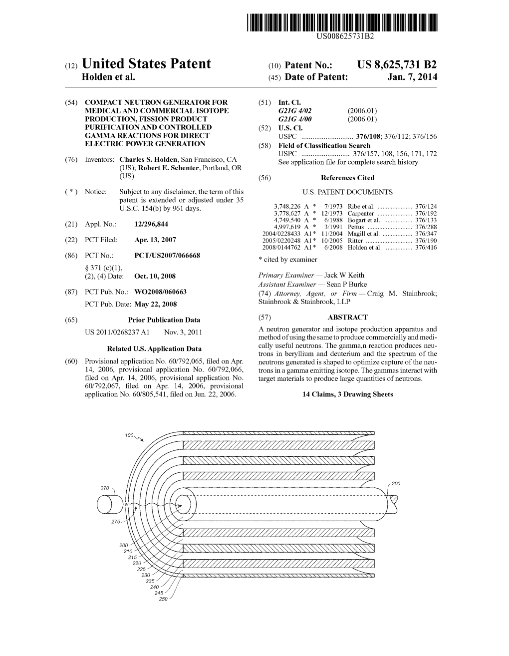 (12) United States Patent (10) Patent No.: US 8,625,731 B2 Holden Et Al