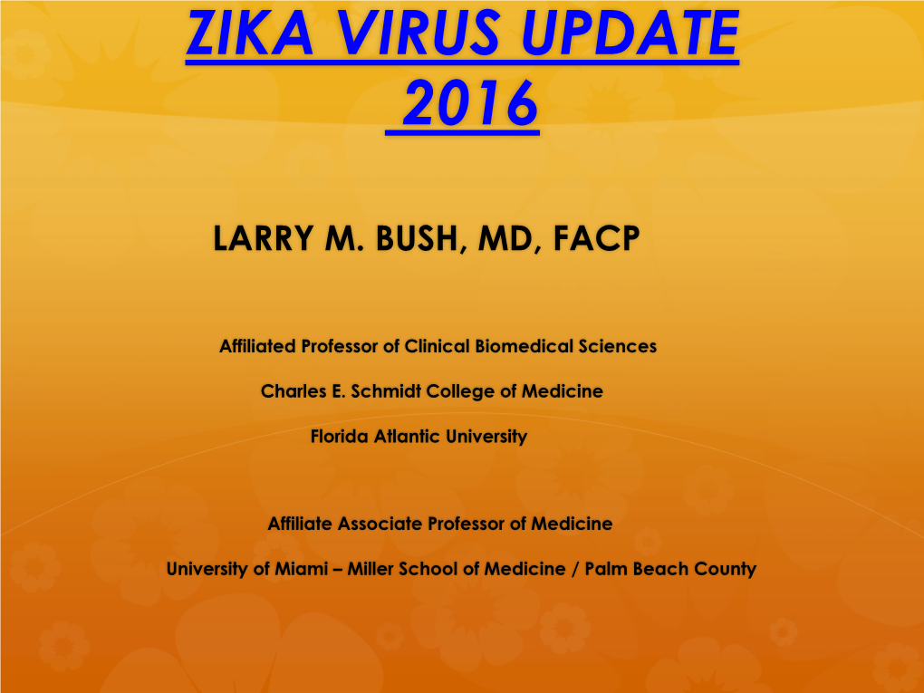 Zika Virus Infection