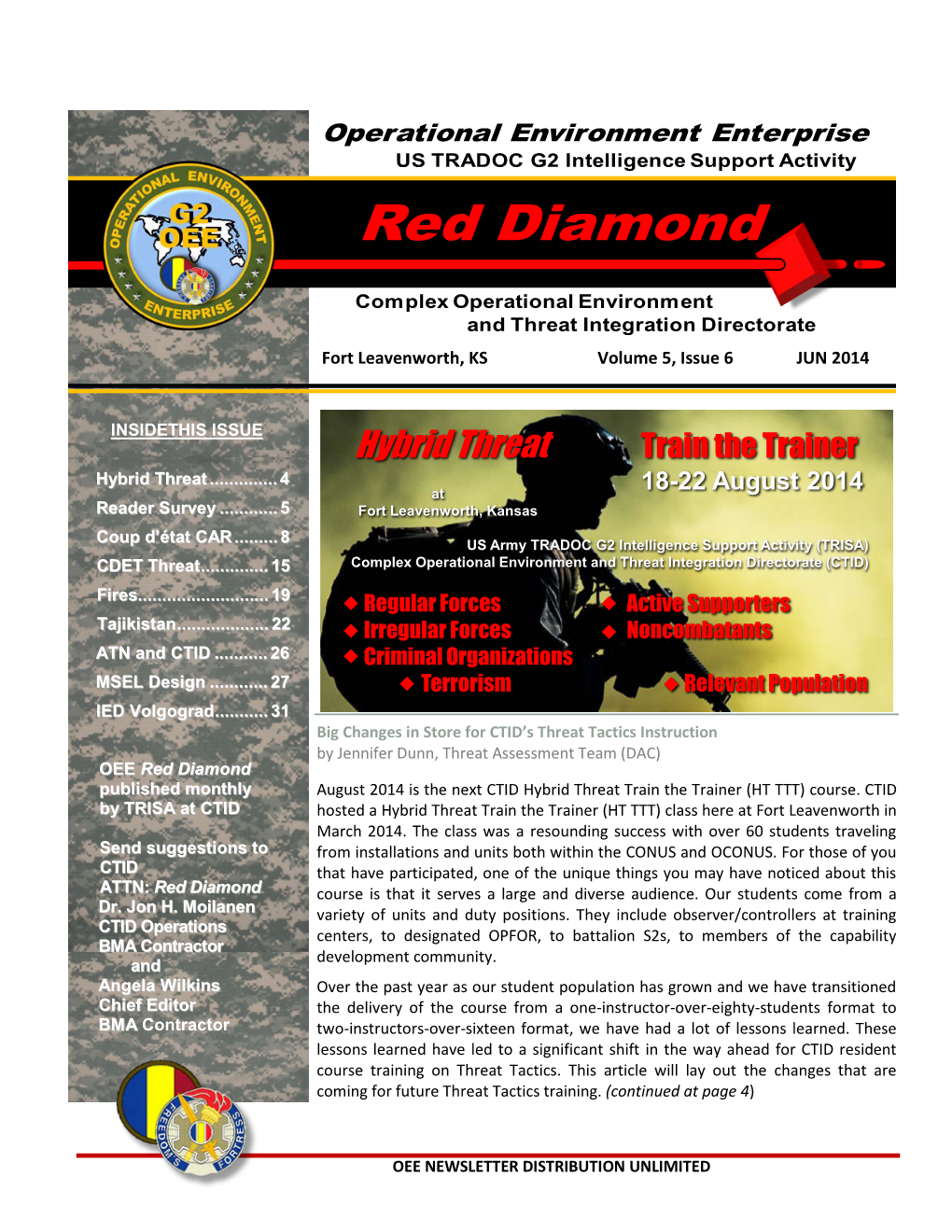 Red Diamond Newsletter (BMA Ctr)