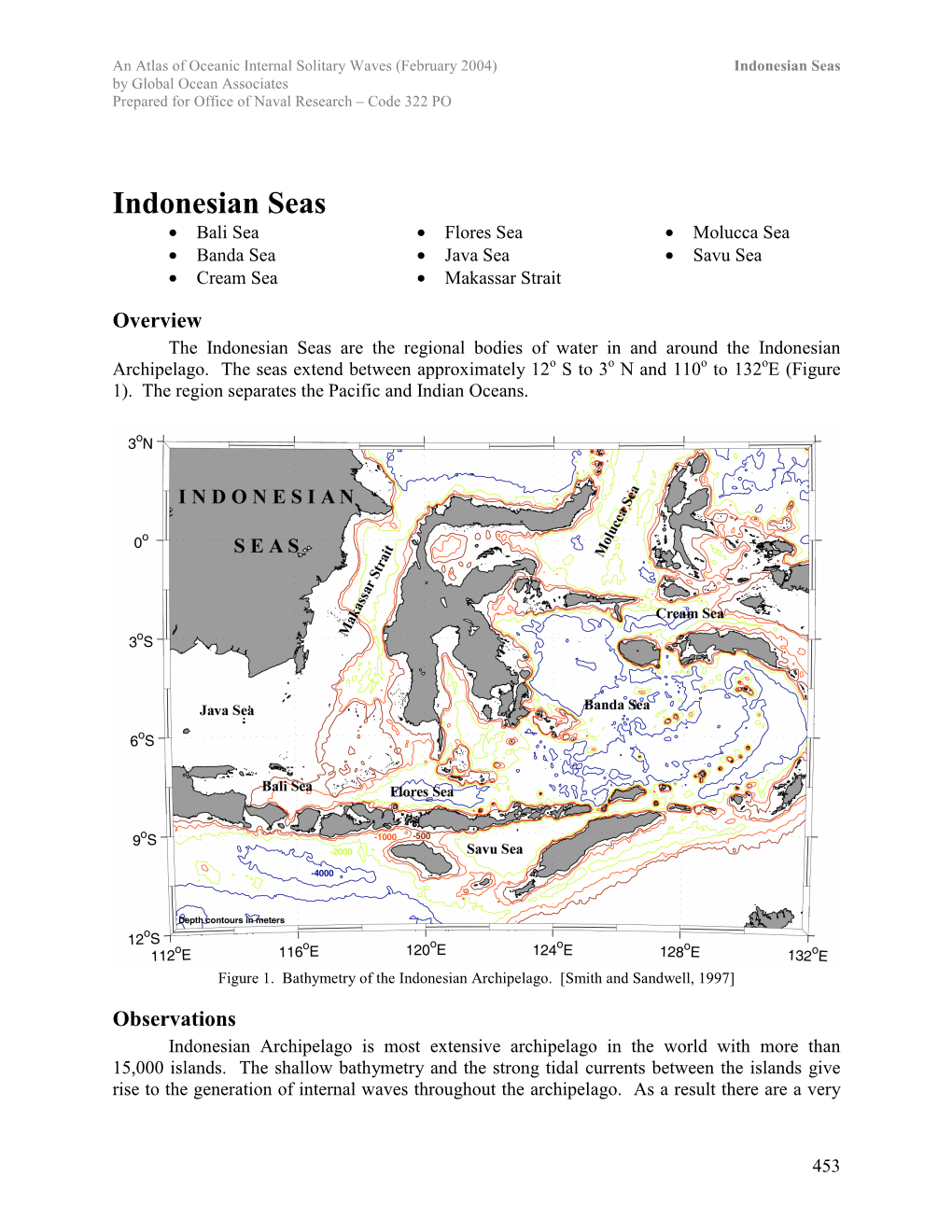 Indonesian Seas by Global Ocean Associates Prepared for Office of Naval Research – Code 322 PO