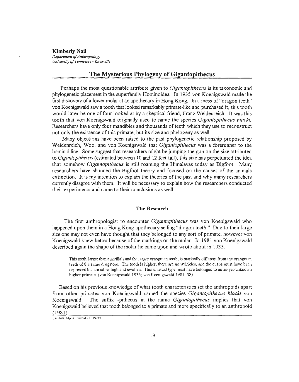 The Mysterious Phylogeny of Gigantopithecus