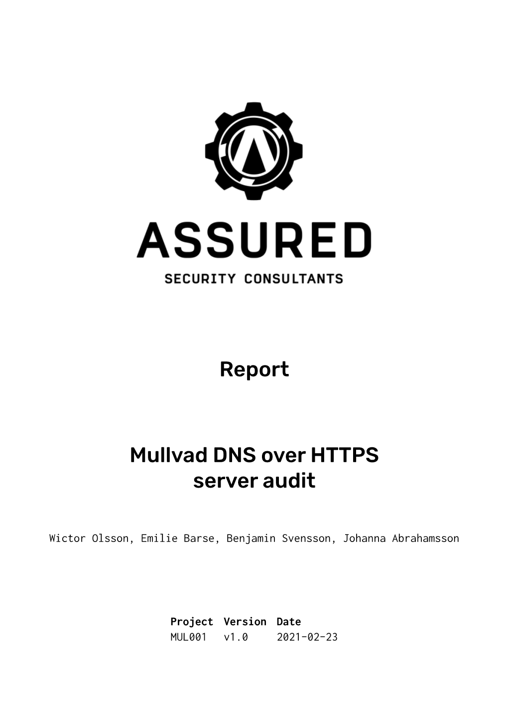 Mullvad DNS Over HTTPS Server Audit