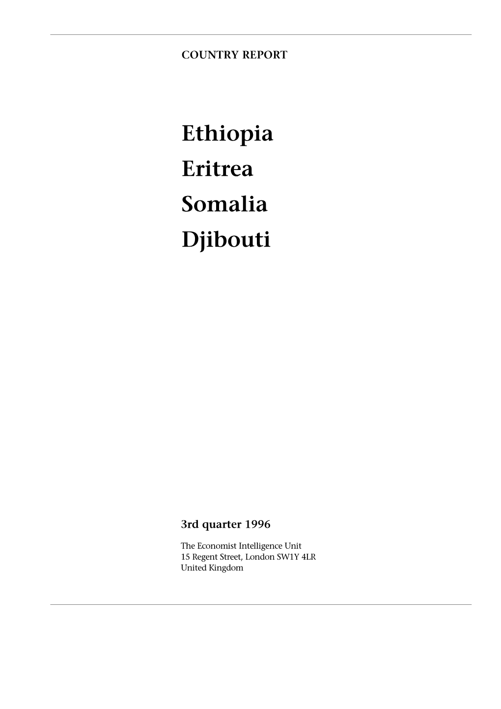 Ethiopia Eritrea Somalia Djibouti