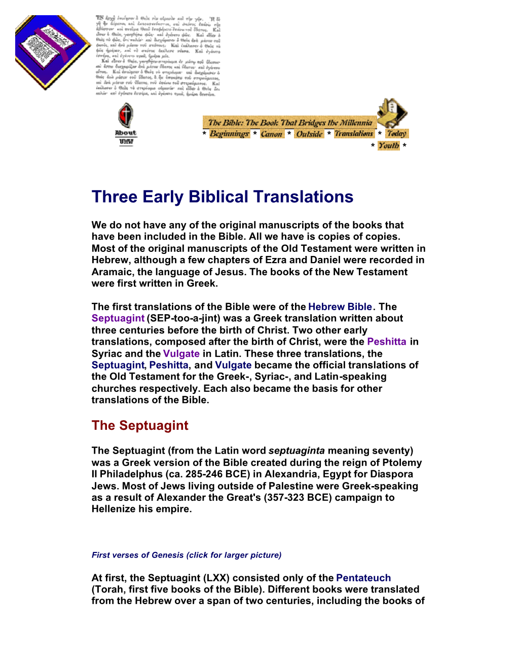 Three Early Biblical Translations