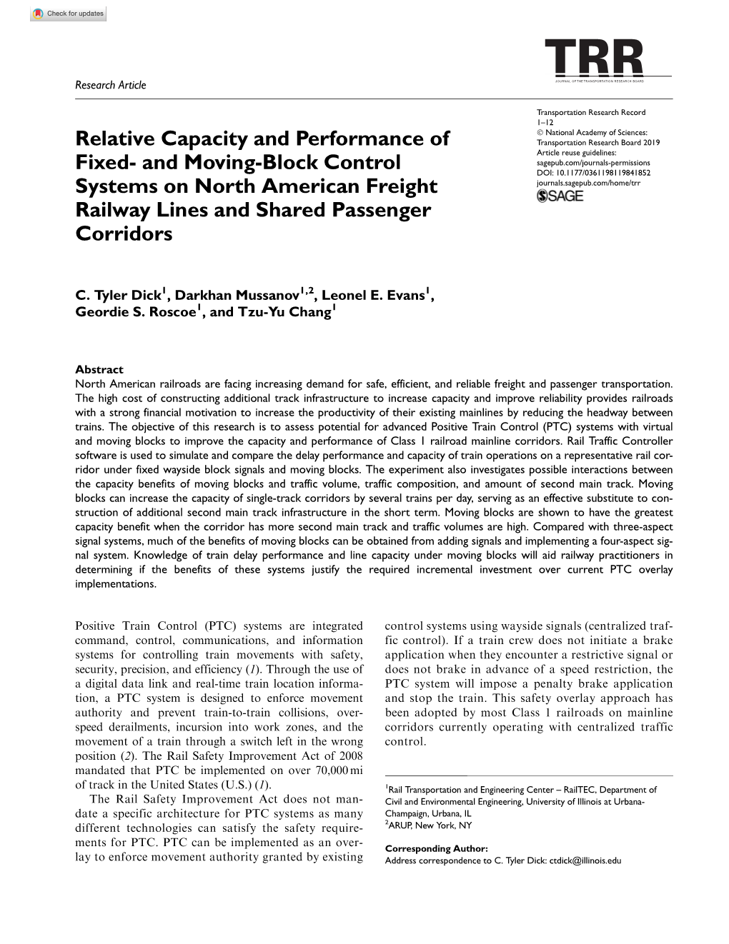 Relative Capacity and Performance of Fixed- and Moving-Block Control