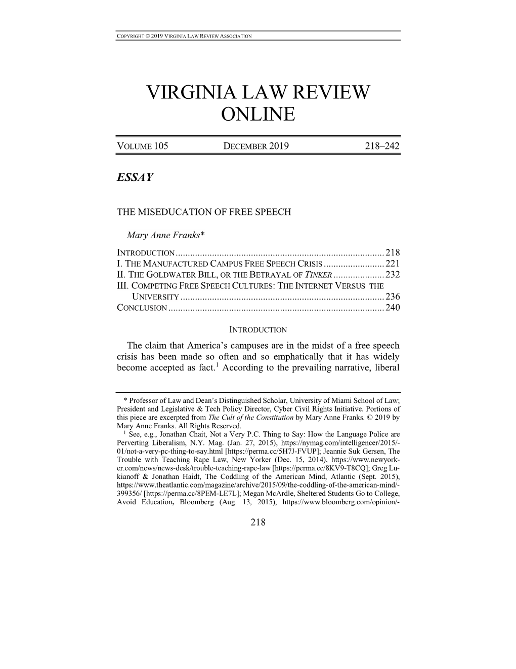 Virginia Law Review Online