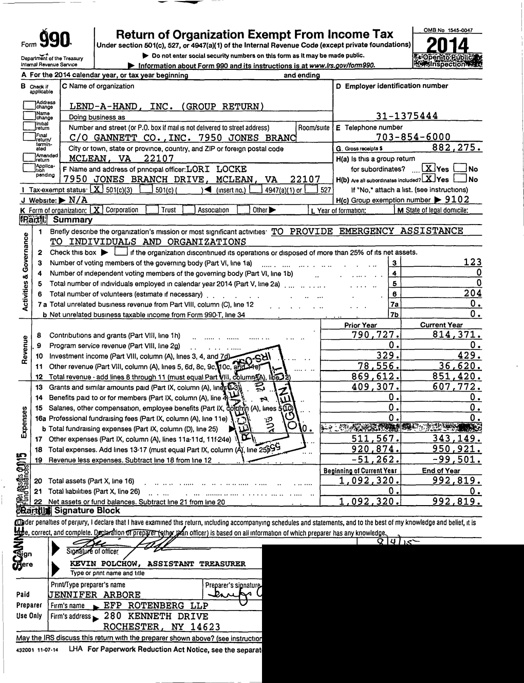 Return of Organization Exempt from Income