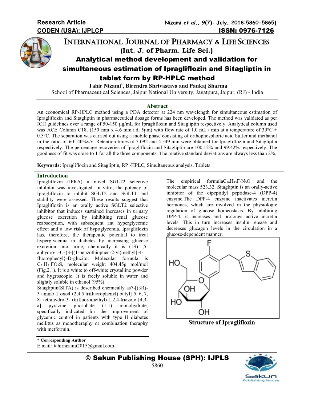 International Journal of Pharmacy & Life Sciences