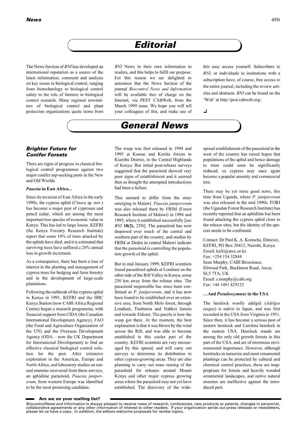 Editorial General News