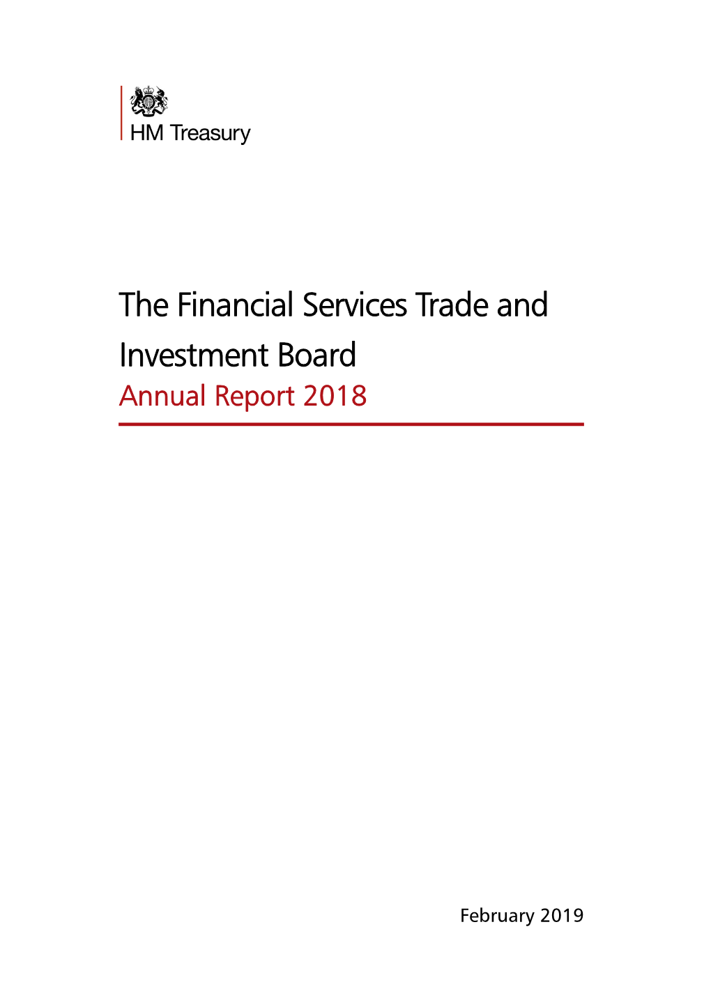 The Financial Services Trade and Investment Board Annual Report 2018