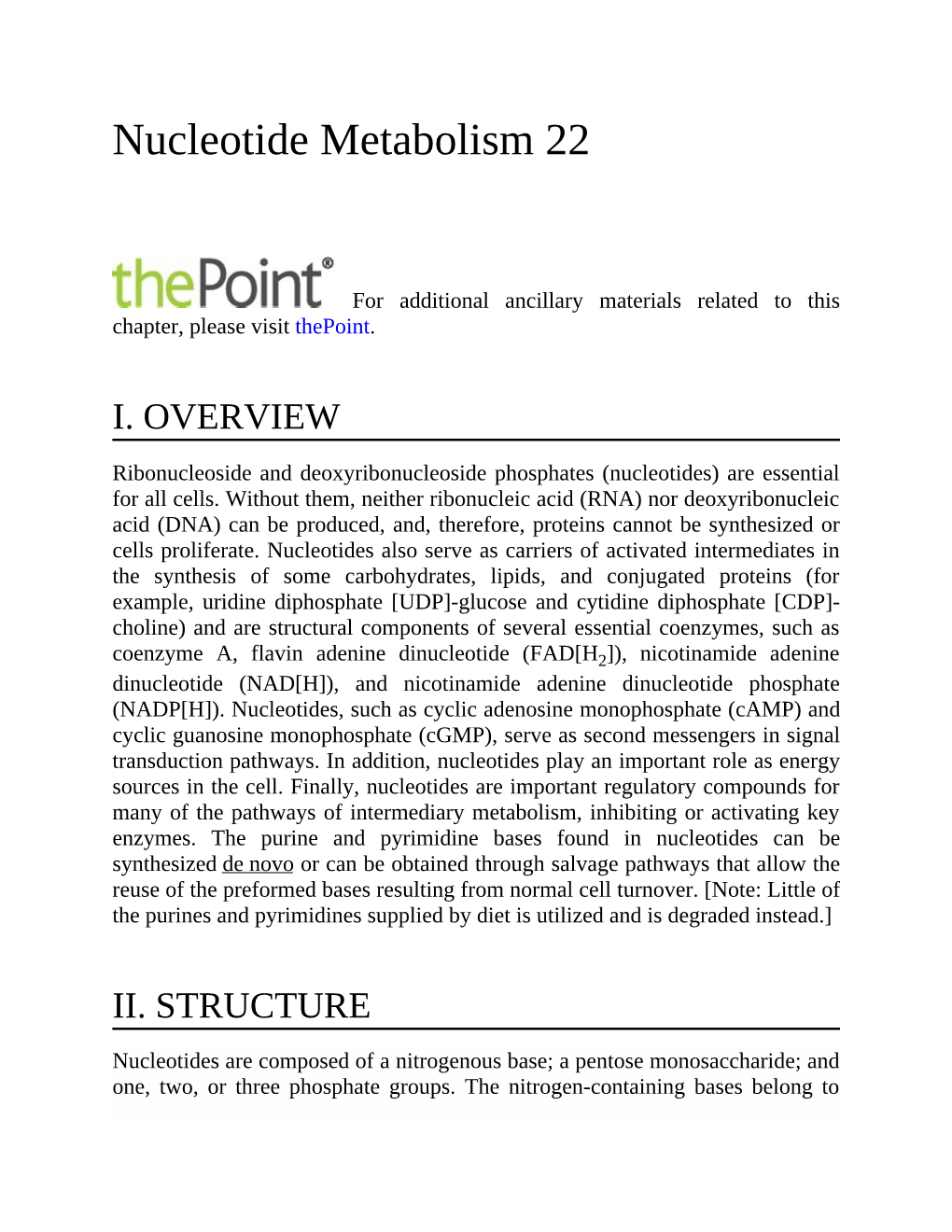 Nucleotide Metabolism 22